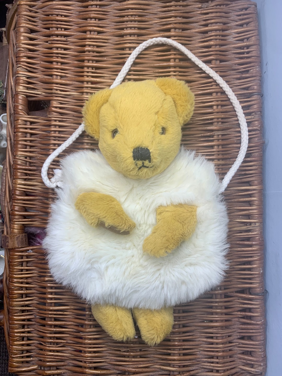 Vintage Collectable Merrythought TEDDY BEAR Zipped Bag Hand