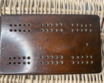 Antikes klappbares Cribbage Brett