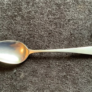 Antique set of eight Sterling Silver Teaspoons various makers dated with Monogram