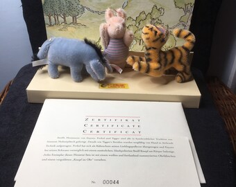 Vintage STEIFF Winnie the Pooh Miniature Set Limited Edition