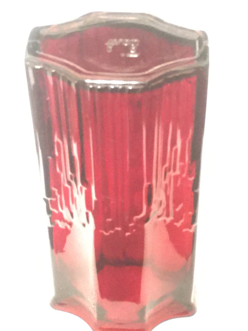 Vintage Avon Cranberry Red Glass Vase Etsy