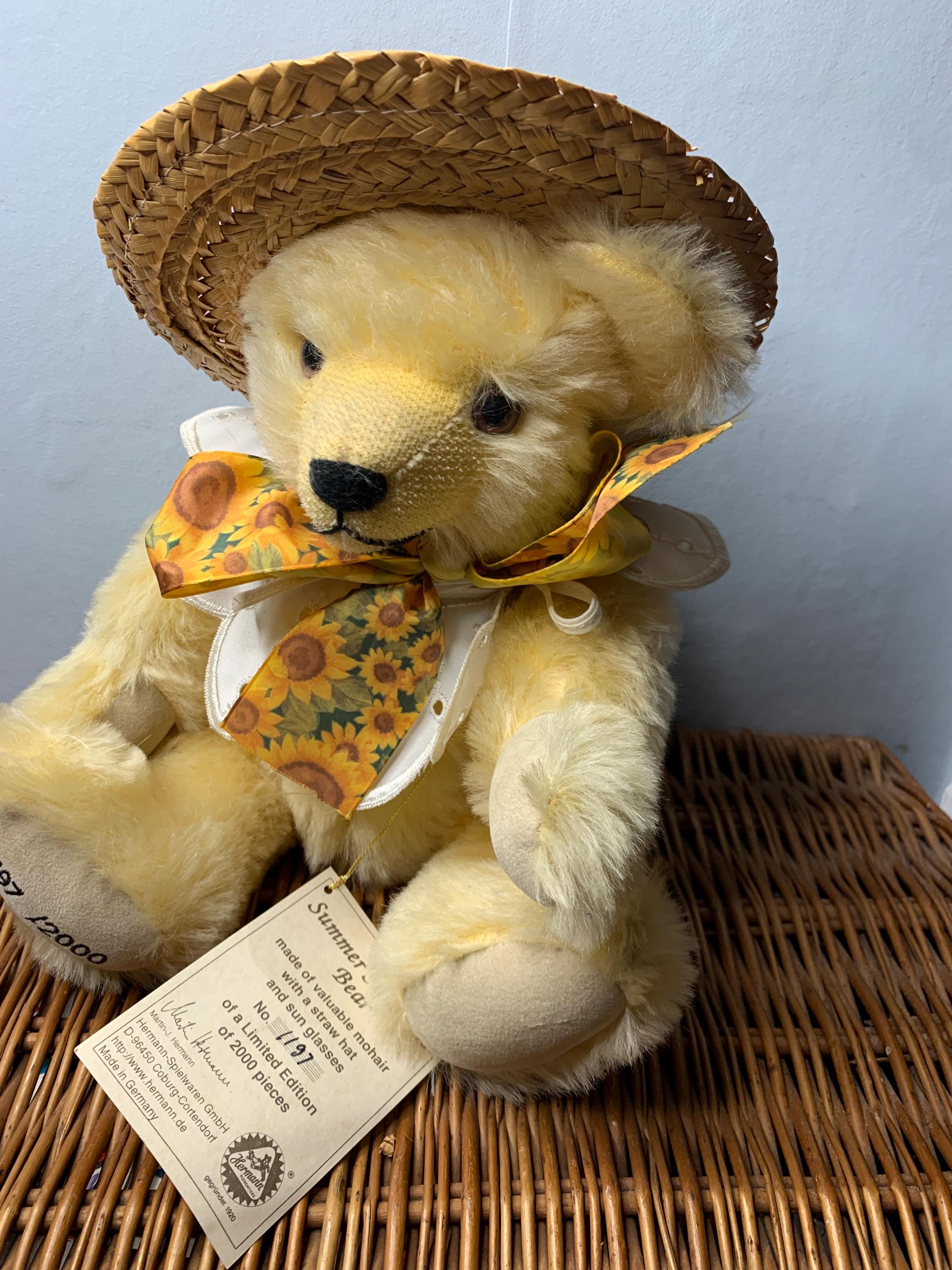 Hermann Summer Sunshine Teddy Bear With Original Tags Limited