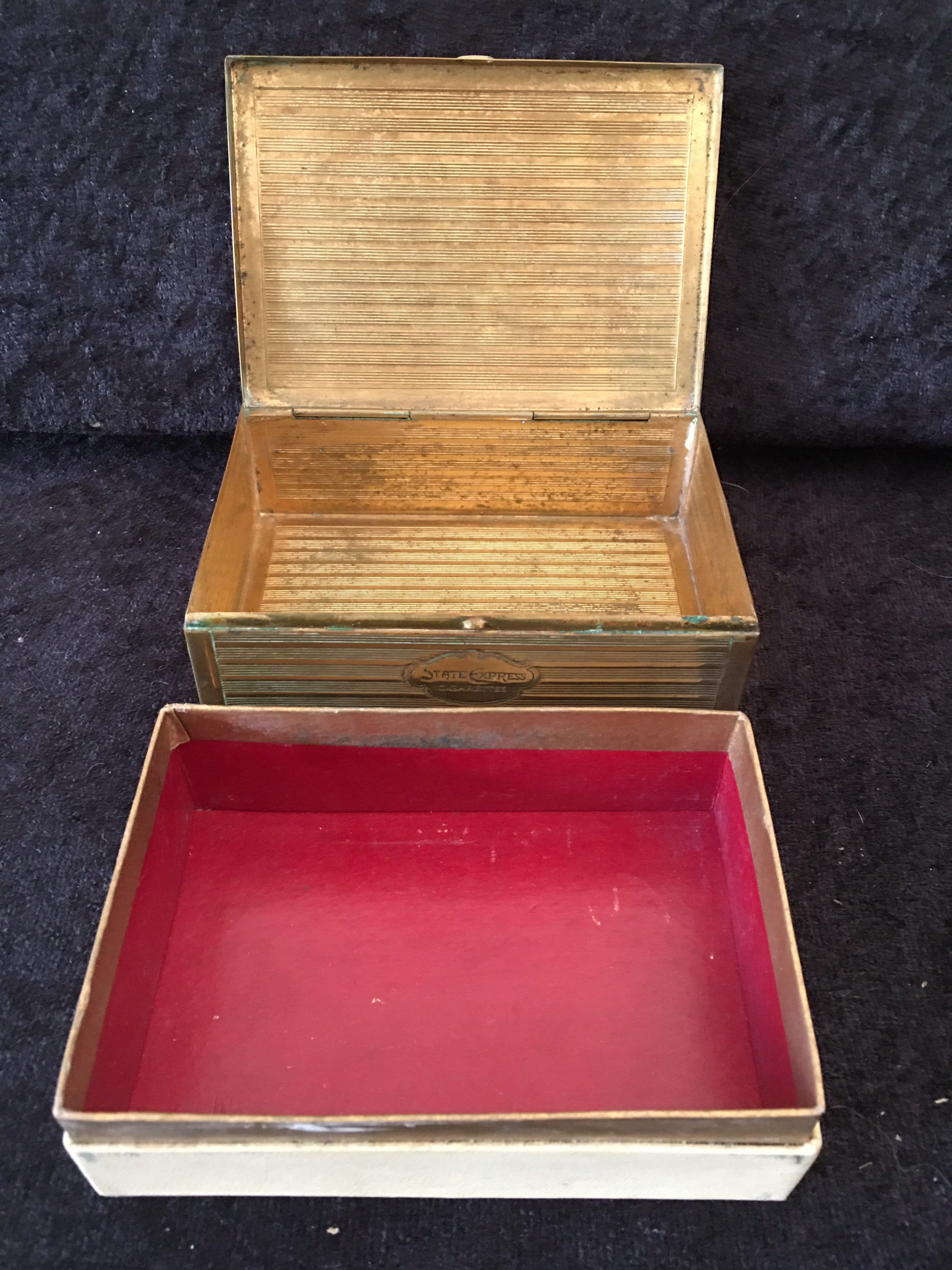 Vintage State Express Brass Cigarette Box - Etsy