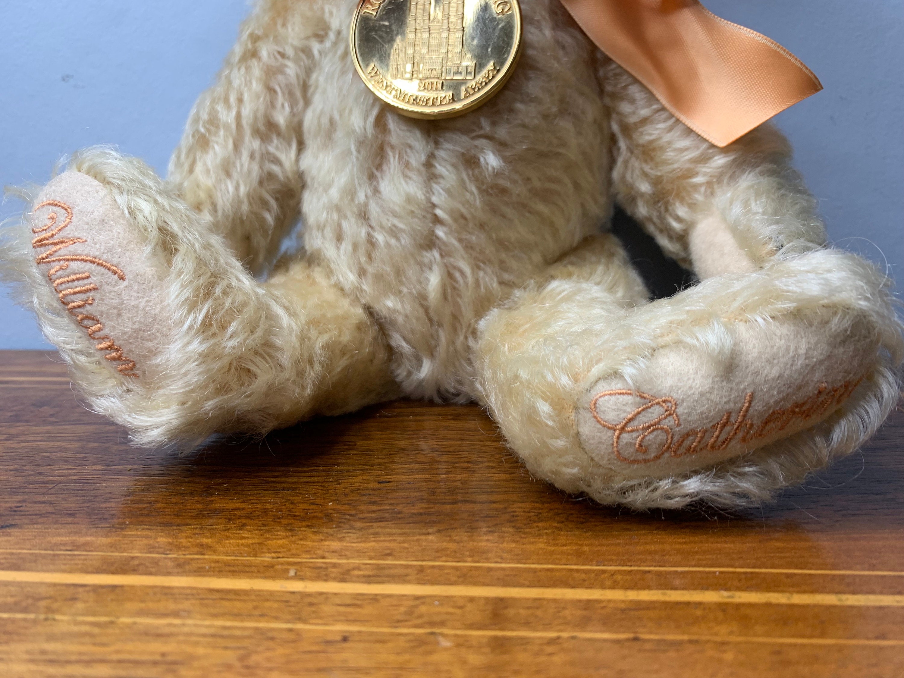 Rare STEIFF William and Catherine Royal Wedding Bear Mohair