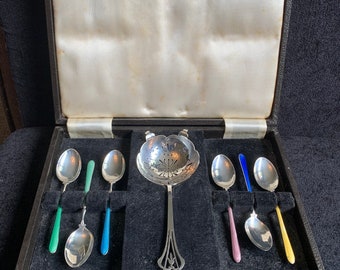 TURNER & SIMPSON 925 Sterling Vintage 1958 Birmingham Enamel