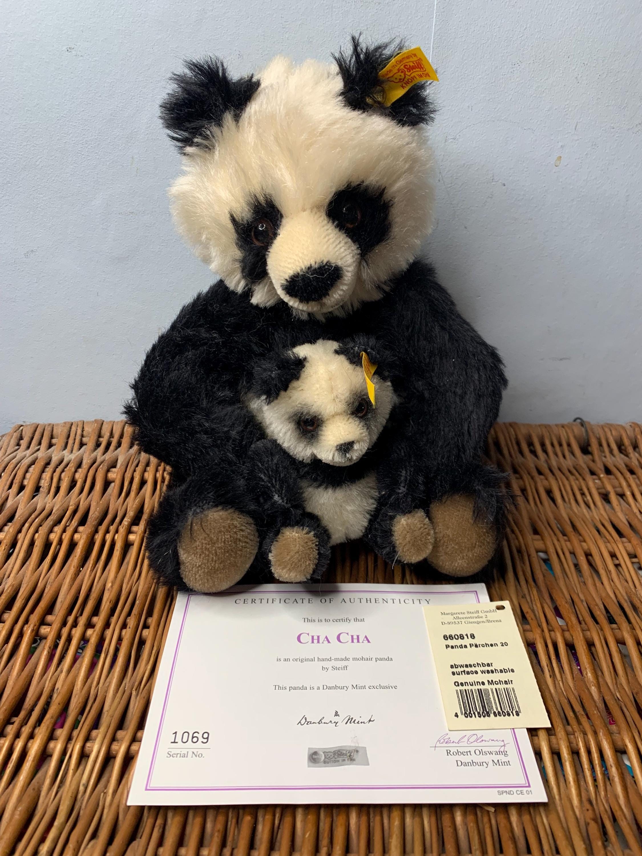 Steiff Original Classic Steaded Panda Bears 24cm EAN 660818 - Etsy UK