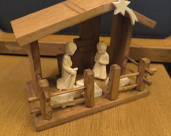 Wooden Christmas crib