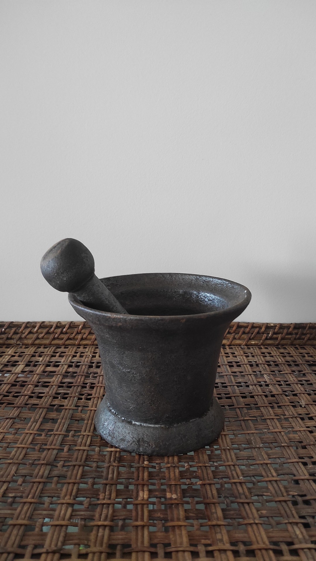 Mortar and Pestle Cast Iron Etsy