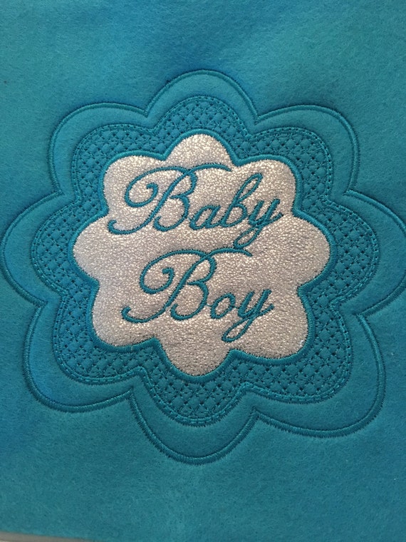 Baby Boy Embossing Applique Machine Embroidery Design Pattern Etsy