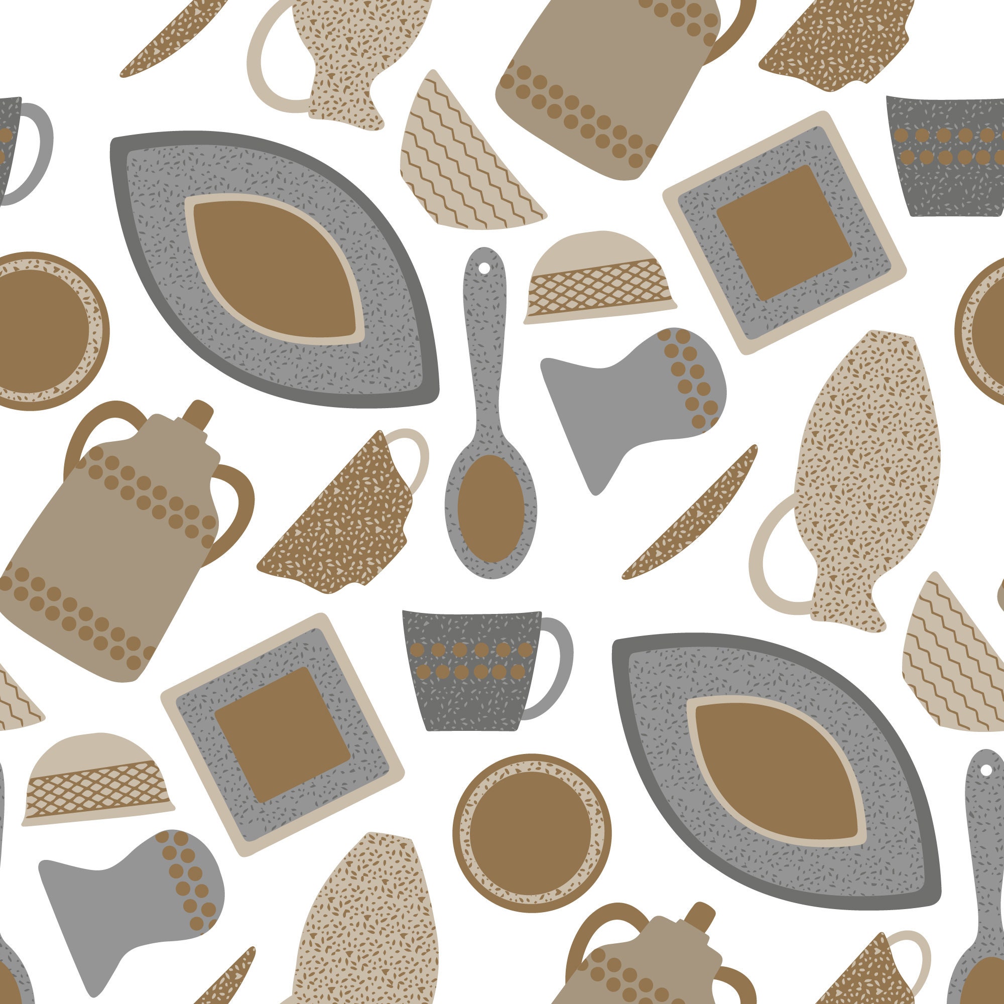 Studio pottery digital paper ceramic seamless pattern Etsy