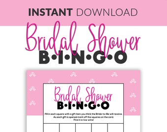 Bridal Shower Bingo | Printable Bridal Bingo | Bridal Shower Game | Bridal Shower Ideas | PDF Instant Download