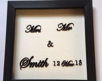 Wedding date frame | Etsy