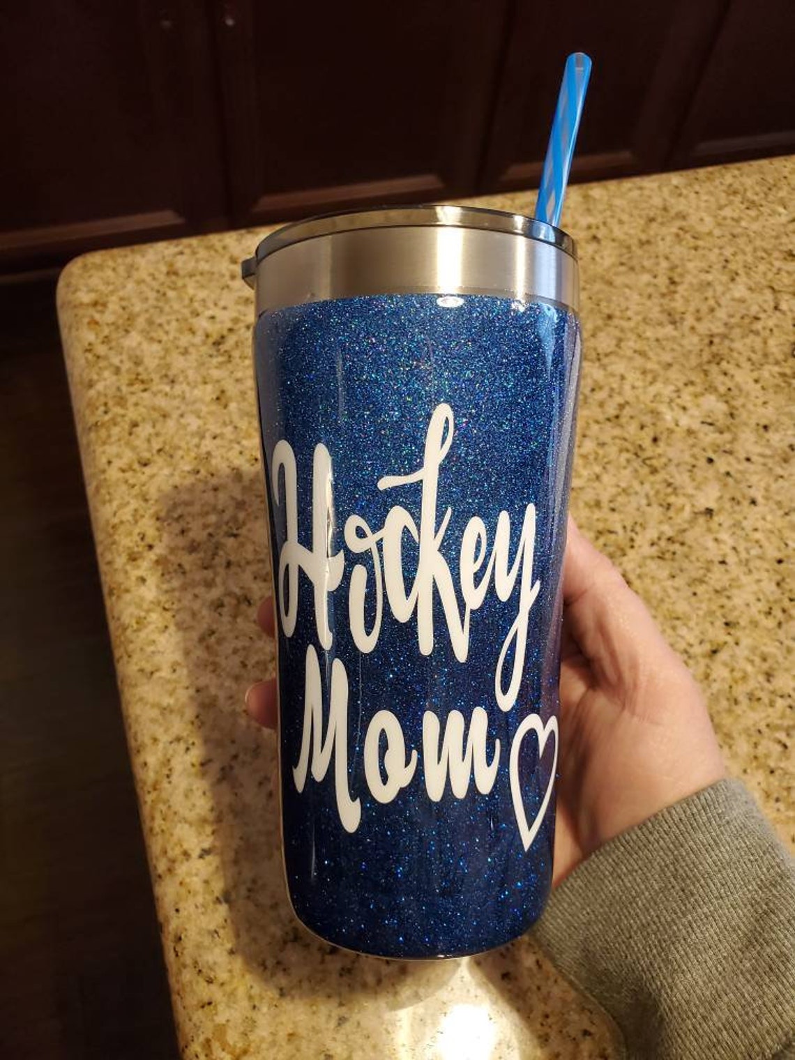 Hockey mama tumbler Etsy