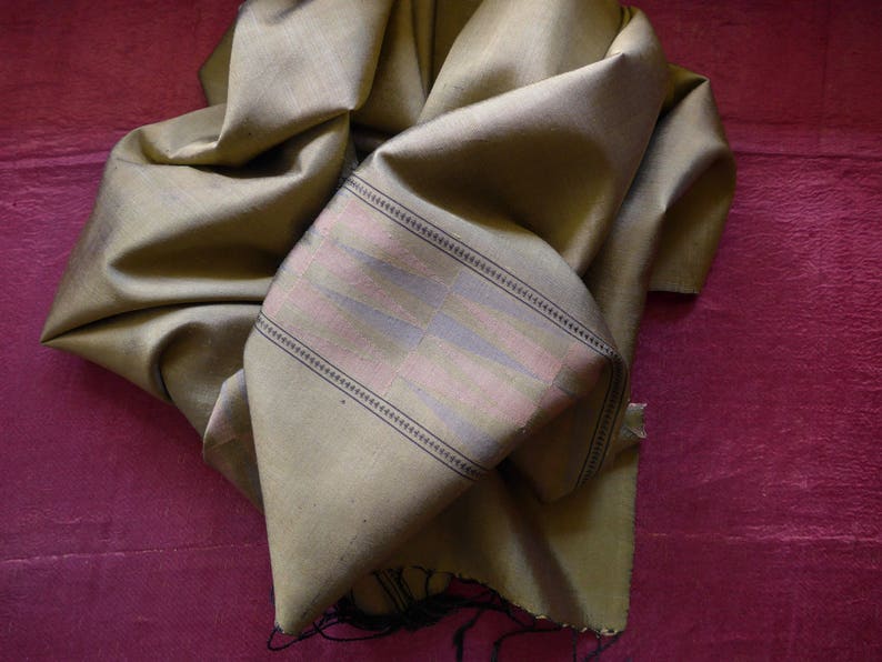 Lao Silk Handwoven Scarf Etsy