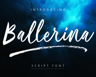 70% OFF SALE Modern Calligraphy Font, Ballerina Font, Handwritten Font, Brush Script Font, Hand Lettered Font, Brush Font, Calligraphy Font