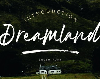70% OFF SALE Modern Calligraphy Font, Dreamland Font, Brush Font, Calligraphy Typeface, Handwritten, Hand Lettered Font, Watercolor Font