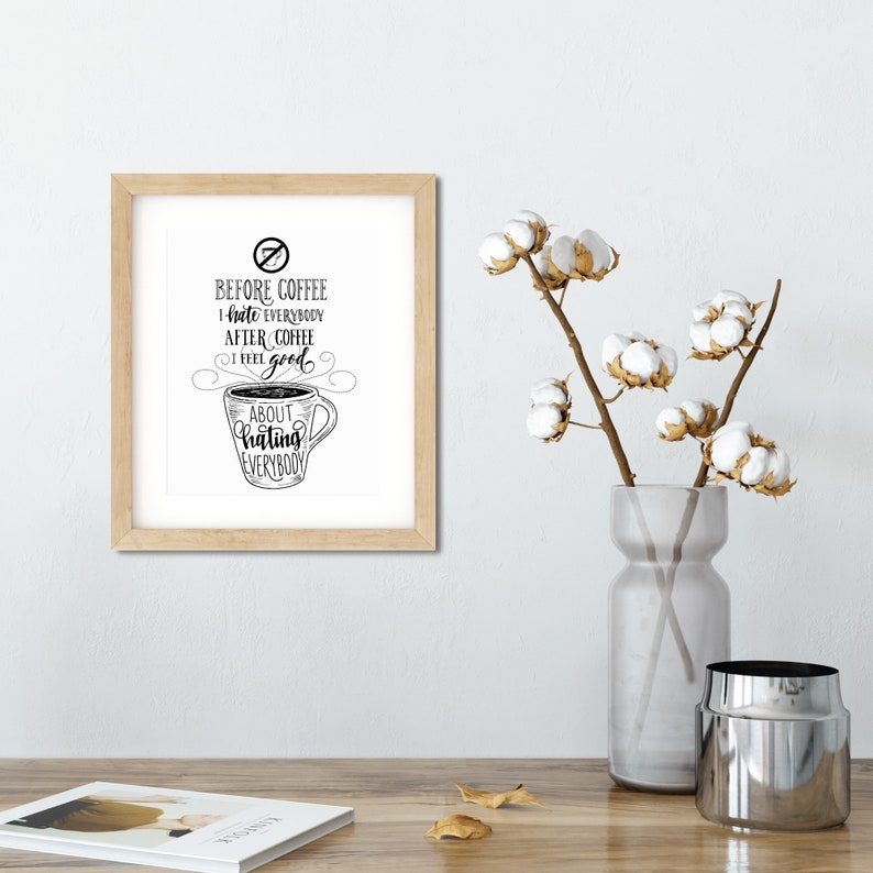 Coffee SignCoffee Bar Wall Art Coffee Themed ArtFarmhouse Etsy.de