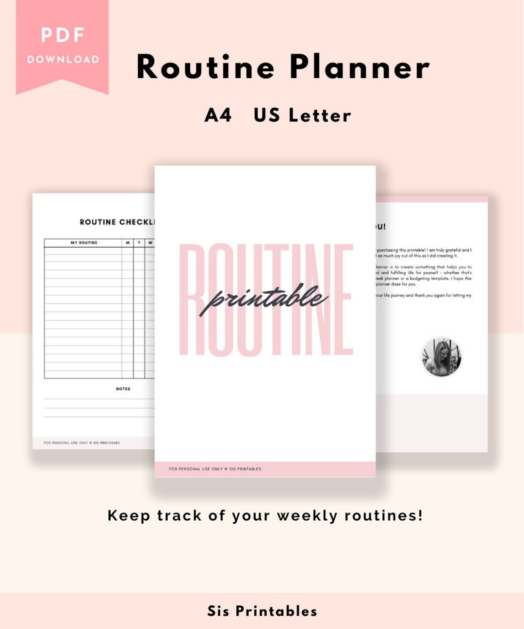 Routine Planner Routine Template Routine Tracker - Etsy