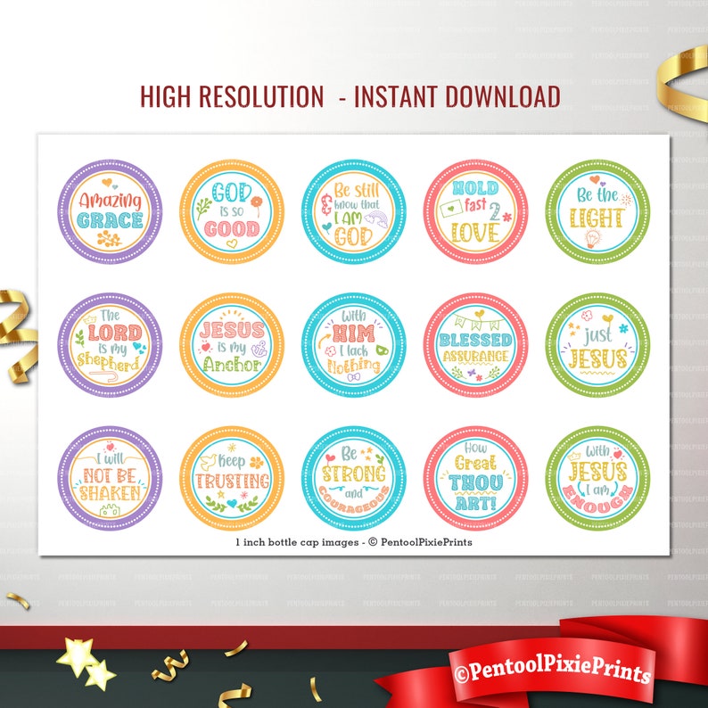 Bible Verse Bottle Cap Images, Bible Verse Art, Bible Verse Stickers ...