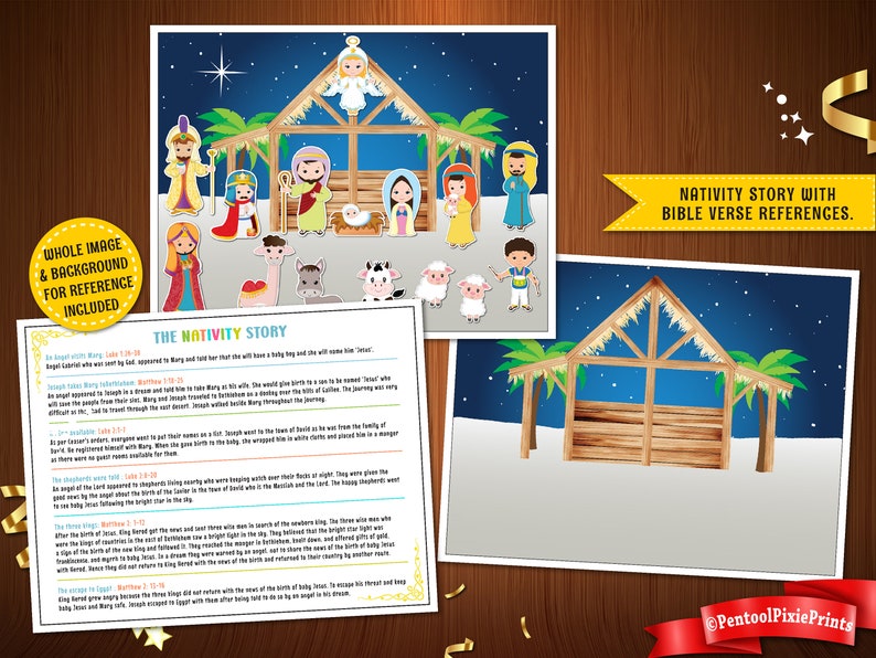 Nativity Puzzle, Story Guide, Christmas Game, Nativity Story, Nativity