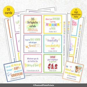 Kids Scripture Cards, Scripture Cards, Scripture Printable, Bible Verse Cards, Bible Verse ...