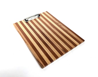 Clipboard, Cherry and Ash Wood, School Office Paper Holder