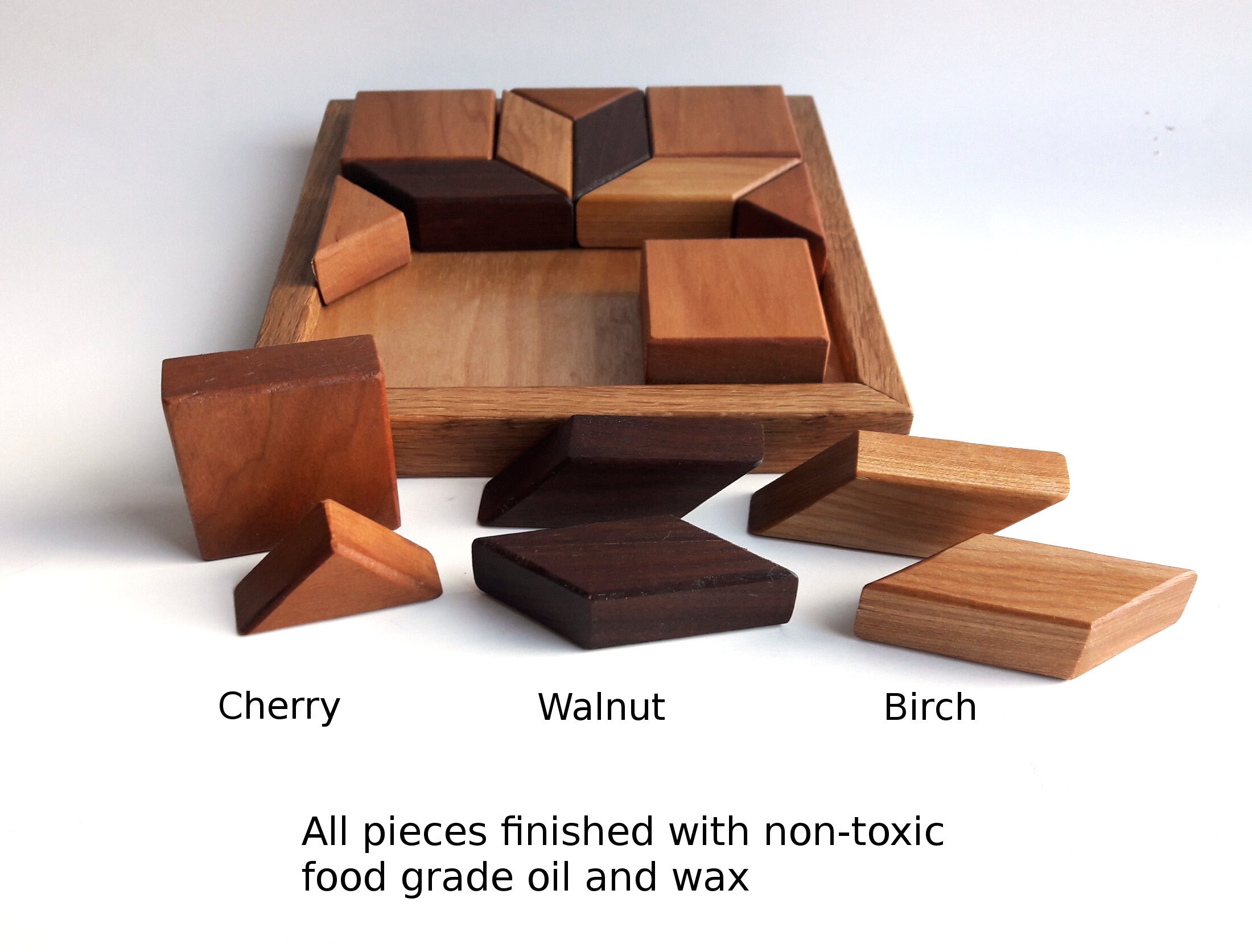 Wood Star Jigsaw Puzzle, Cherry Walnut and Birch, Geometric