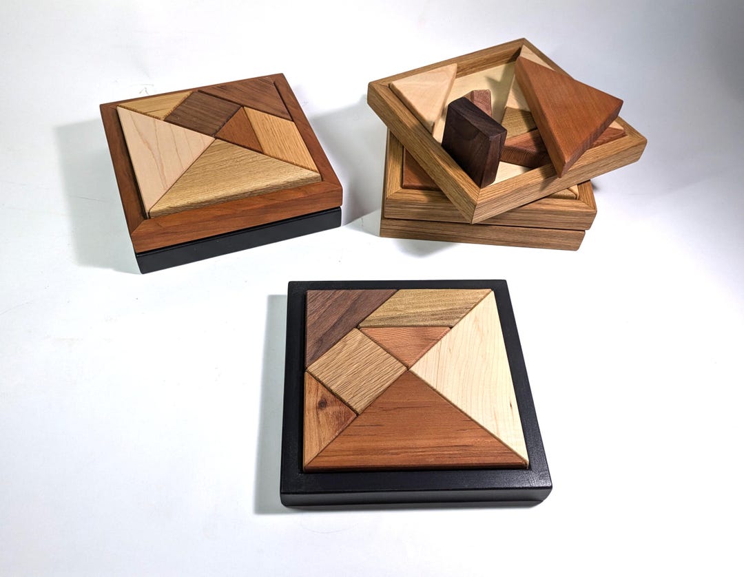 Rompecabezas de madera Tangram, clásico rompecabezas, juguete de formas  México