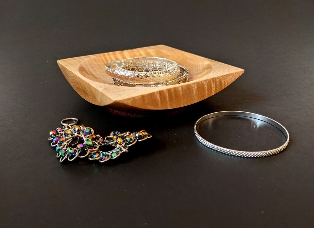 Fancy Bowl for Rings, Wood Jewelry Dish for Bracelets, Earrings Etsy