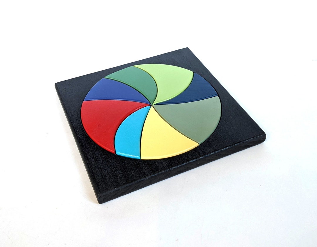 Brain Teaser Jigsaw Puzzle Colorful Pinwheel Swirl Family Etsy