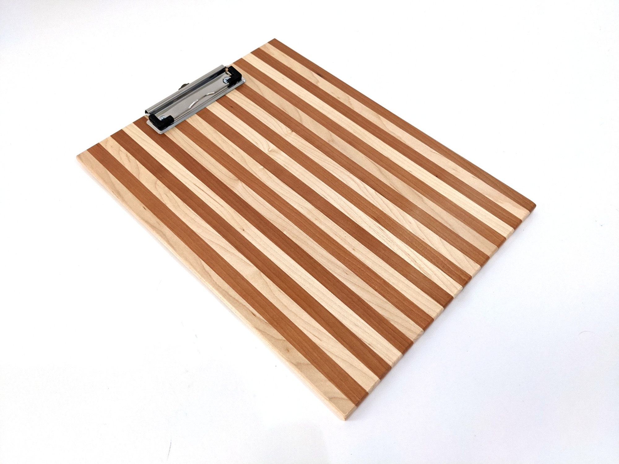 Portapapeles de madera arce y cerezo de madera de la oficina | Etsy