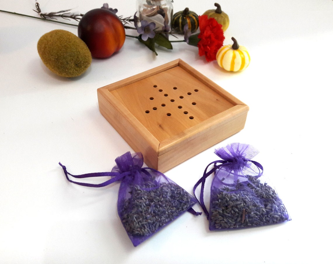 Pear Wood Potpourri Box Scent Container Sachet Holder Etsy