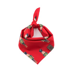 The Nutcracker bandana // Christmas Dog Bandana, Winter dog bandana, Red dog bandana, Cotton dog bandana, Holiday dog bandana