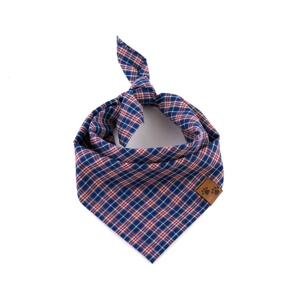 Bandana Breeze // Bandana pour chien, Bandana pour chien de printemps, Bandana pour chien bleu, Bandana pour chien à carreaux, Bandana pour chien en coton, Cadeau pour chien, Bandana pour chien Plaid