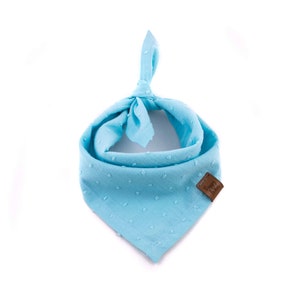 The Blue bandana // Dog bandana, Blue dog bandana, Dots dog bandana, Cotton dog bandana, Dog gift, Lightweight dog bandana