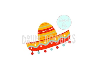 Watercolor PNG Cinco De Mayo Sombrero Heat Transfer Design Sublimation Digital Clipart