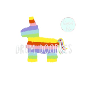 Piñata Watercolor PNG - Heat Transfer Design - Sublimation Design - Digital Clipart