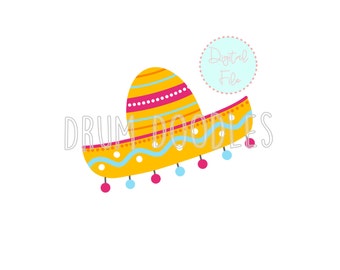 Aquarel PNG Cinco de Mayo Sombrero faux applique jongens Heat Transfer design digitale clipart