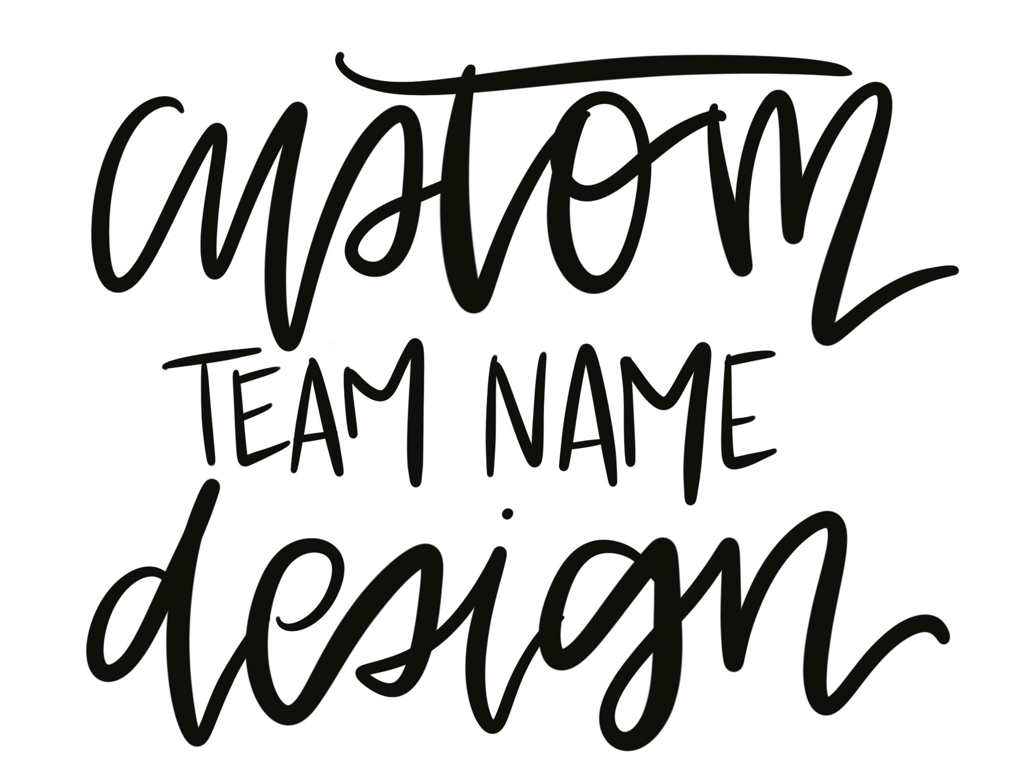 Custom Crew Names Custom Handlettered Team Name Design – Watercolor PNG (digital Download ...