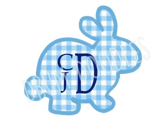 Blue Gingham Bunny Bubble main image 0