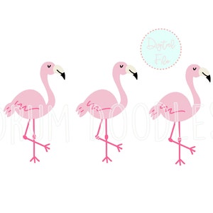 Flamingo Trio Watercolor PNG - Heat Transfer Design - Sublimation Design - Printable