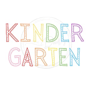 Kindergarten PNG - Back to School PNG - Kindergarten Shirt - School Sublimation Designs