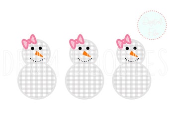 Girl Snowman Watercolor PNG - Faux Applique - Heat Transfer Design - Sublimation Design - Drum Doodles