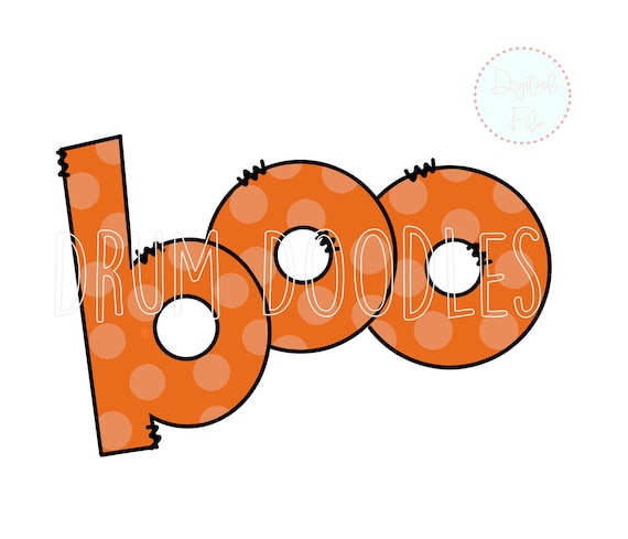 Watercolor Boo PNG – Halloween Clipart, Heat Transfer Design (Digital Download)