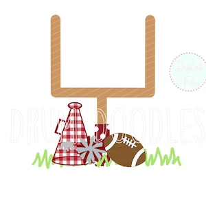 Aquarelle PNG Girl Alabama Football PNG Design - Bama Goalpost - Heat Transfer Design - Sublimation Design - Drum Doodles