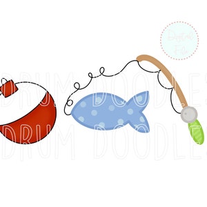 Watercolor PNG Boy Fishing Trio - Fishing Pole - Bobber - Fishing Watercolor PNG - Heat Transfer Design - Sublimation Design