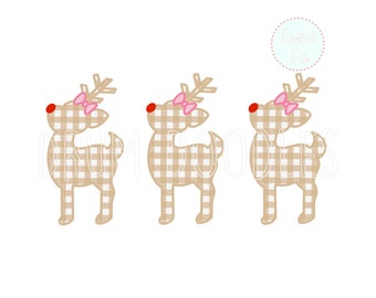 Meisjesrendiertrio PNG - kerst-png-bestand - meisjesrendier nepappliqué - ontwerp warmteoverdracht - sublimatieontwerp - drumdoodles