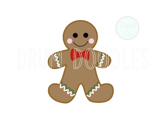 Watercolor Boy Gingerbread Man PNG - Heat Transfer, Sublimation Design (Digital Download)