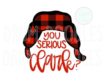 U ernstige Clark aquarel PNG-Kerst vakantie PNG-Heat Transfer design-sublimatie design-Drum doodles