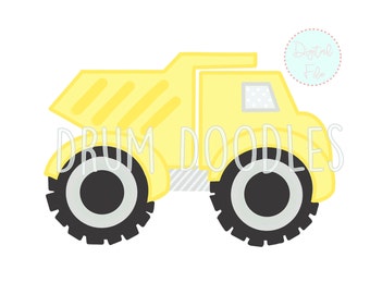 Aquarel dump truck PNG-Heat Transfer design-sublimatie design-digitale clipart